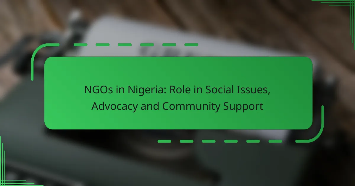 NGOs in Nigeria: Role in Social Issues, Advocacy and Community Support