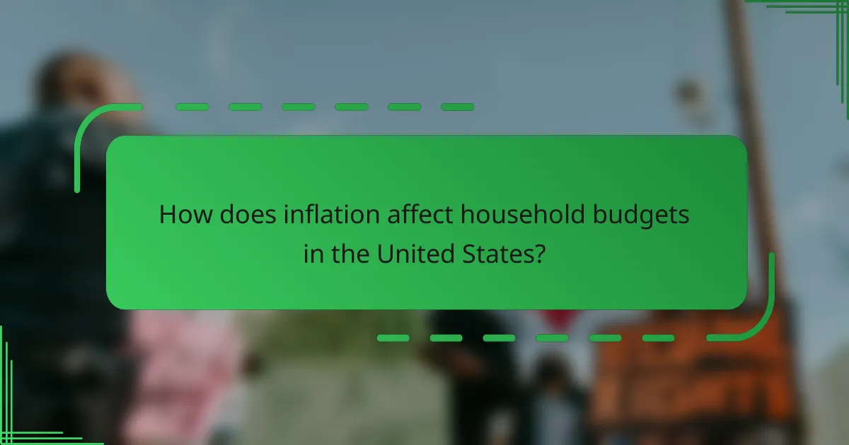 How does inflation affect household budgets in the United States?